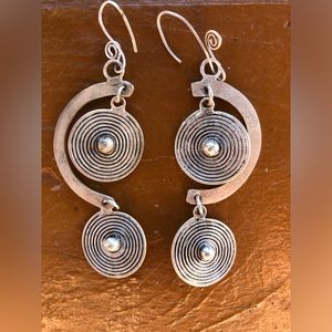 Tribal Silver Earrings.